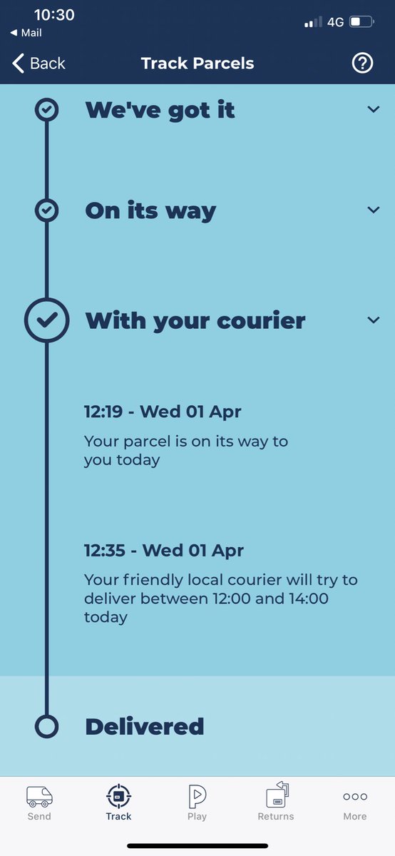 RosyPuss's tweet photo. @Hermesparcels What about if I’ve contacted my retailer and they told me, you’ve told them that you have delivered my parcel, when you haven’t, so they can no longer be of assistance. Haven’t heard from you since April 1st..... 👏 👏 https://t.co/a1k29ONn5R