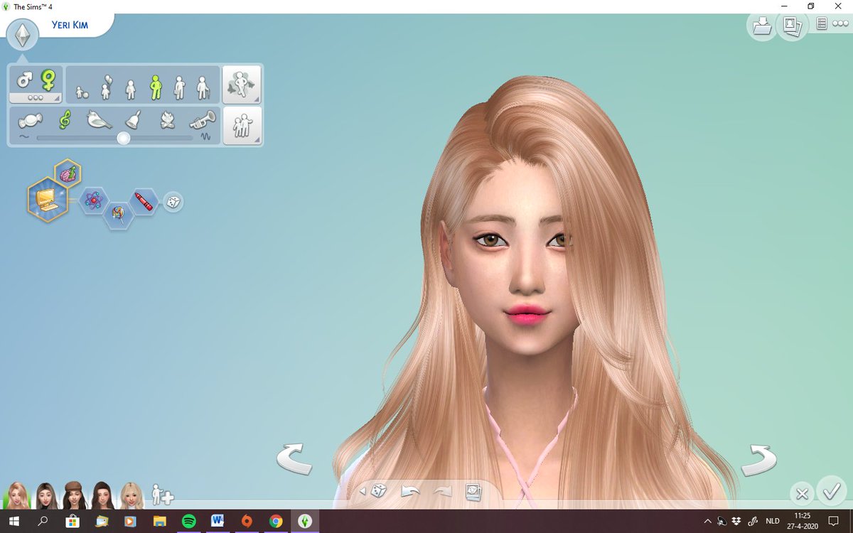 Yeri!Yeah.... It's really hard to recreate redvelvets unique visuals into sims and yeri is the proof of that fact. i tried. will change her later maybe? might not, kinda happy with the hair because that is just like seulgi's case the only accurate thing