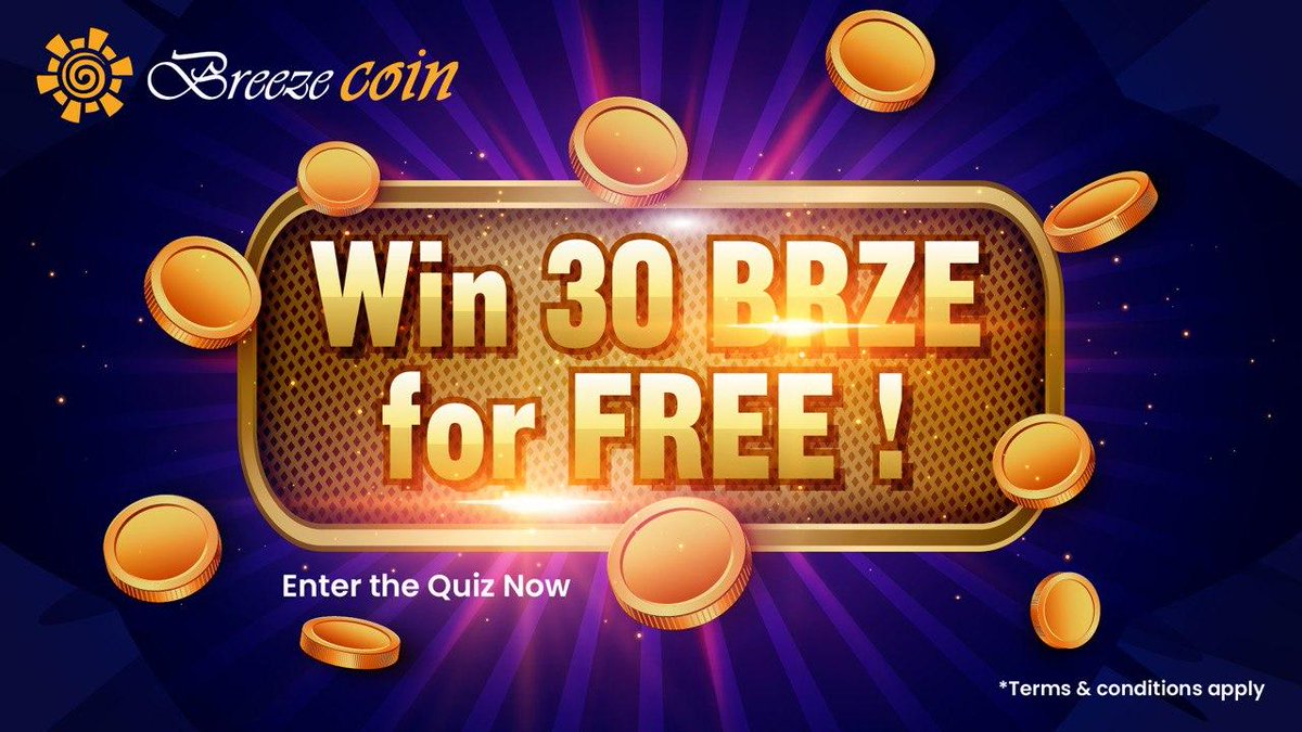 To celebrate our listing on Bithumb Global 🎉, we're giving out 30 $BRZE to 200 winners who know us best for FREE💰! Rules⬇️

1️⃣ Follow us <a href="/breezecoinio/">Breezecoin</a>
2️⃣ RT
3️⃣ Enter the quiz bit.ly/2Y611w2
4️⃣ WIN prizes!

TCs apply. 

#breezecoin #invest #airdrop #giveaway #bounty