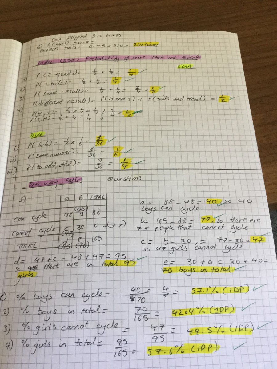 Onslows_Maths's tweet photo. Some more exceptional work from Omar in year 10 at @OnslowStAudreys! Writing the examples and working out down for each new topic; helping him get 100% in all of his @hegartymaths tasks #OSAmaths #exceptional #HomeschoolingUK #probability https://t.co/QZFpQnVsjw