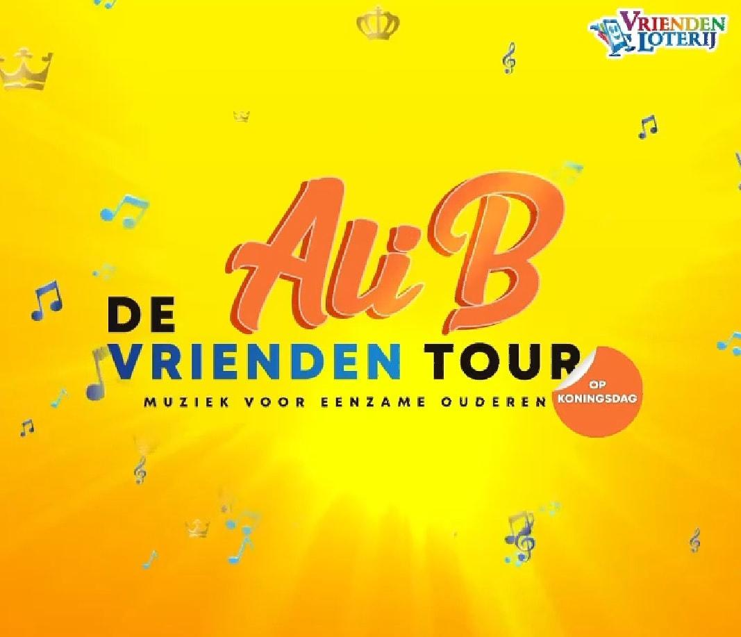 Kijk om 15:00 uur live naar de Ali B Vrienden Tour via de <a href="/VriendenLoterij/">VriendenLoterij</a> ! Diverse artiesten geven een miniconcert voor ouderen in woonzorgcentra door het hele land. Mede mogelijk gemaakt door Vier het Leven.
#4hetleven #vierhetleven #vriendenloterij #ouderen #alibvriendentour