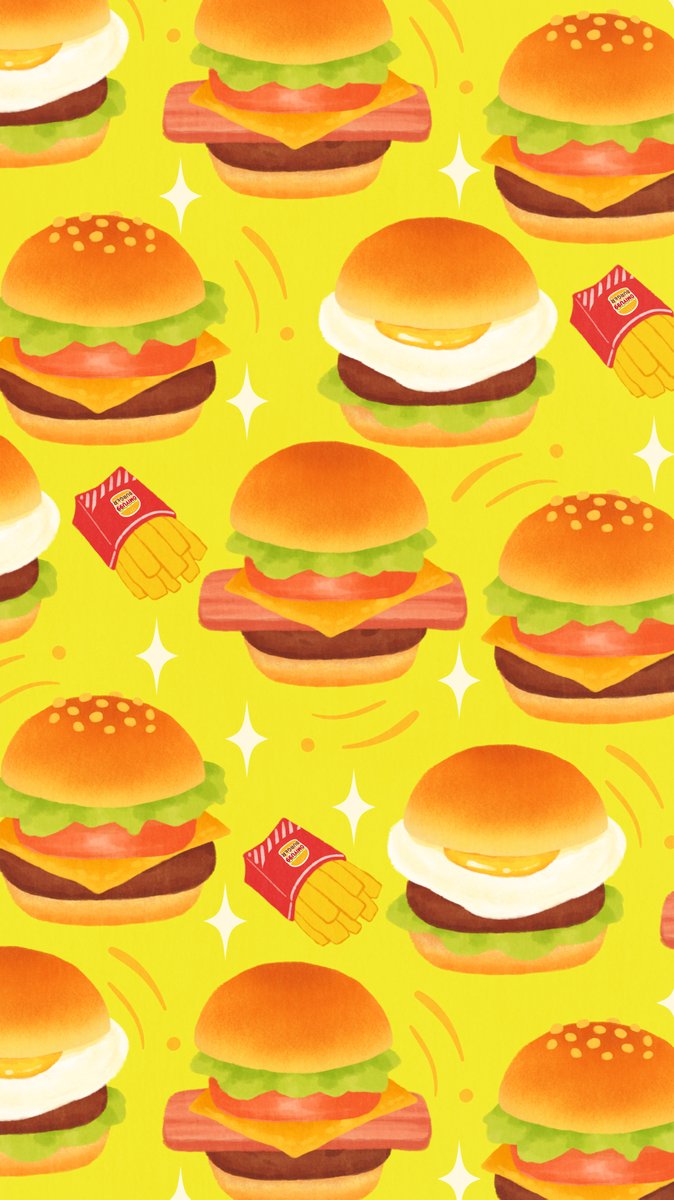 Omiyu お返事遅くなります ハンバーガーな壁紙 Illust Illustration 壁紙 イラスト Iphone壁紙 ハンバーガー Blt Hamburger