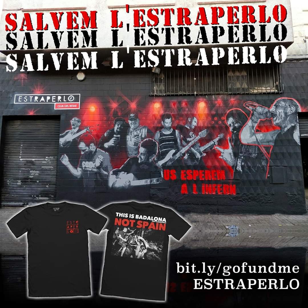 🎶 ¡¡¡SALVEMOS el ESTRAPERLO CLUB!!! 💪

Para leer el comunicado:
instagram.com/p/B_eqzYbiNm5/…

Para comprar la camiseta escriba un email al Unclu en 📩 larocahc@yahoo.es

Abrimos un GOFUNDME para donativos en:
bit.ly/gofundmeESTRAP…

Gracias por todo y...
¡¡¡Que no pare la fiesta!!!