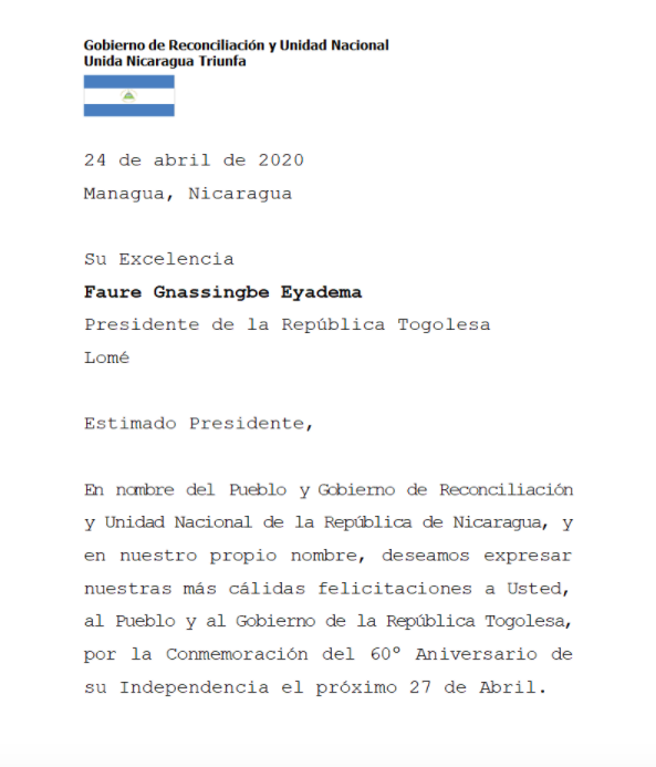 Embassy of Nicaragua in London tweet media