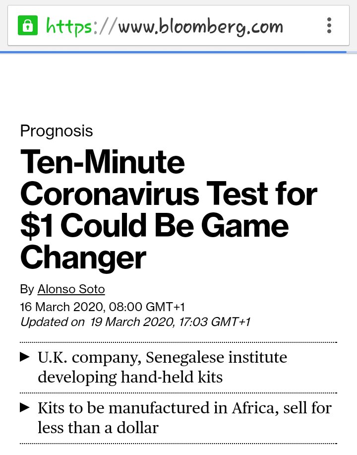 The story about senegal making its OWN $1 test kit is nothing but a half-truth.I would have been happy at the simple fact that something good is finally coming out of Africa if not for the fact that most narrators are only trying to belittle the efforts of the Nigerian gov't.