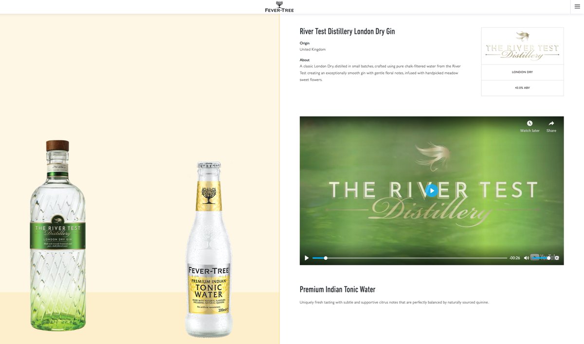 MattDunkinson's tweet photo. Recent work featured on the Fever Tree Pairing Guide... #rivertestdistillery #gin #videoproduction #hampshire #fevertree https://t.co/JHGQWkrXq1 https://t.co/Mj5tTJPsde