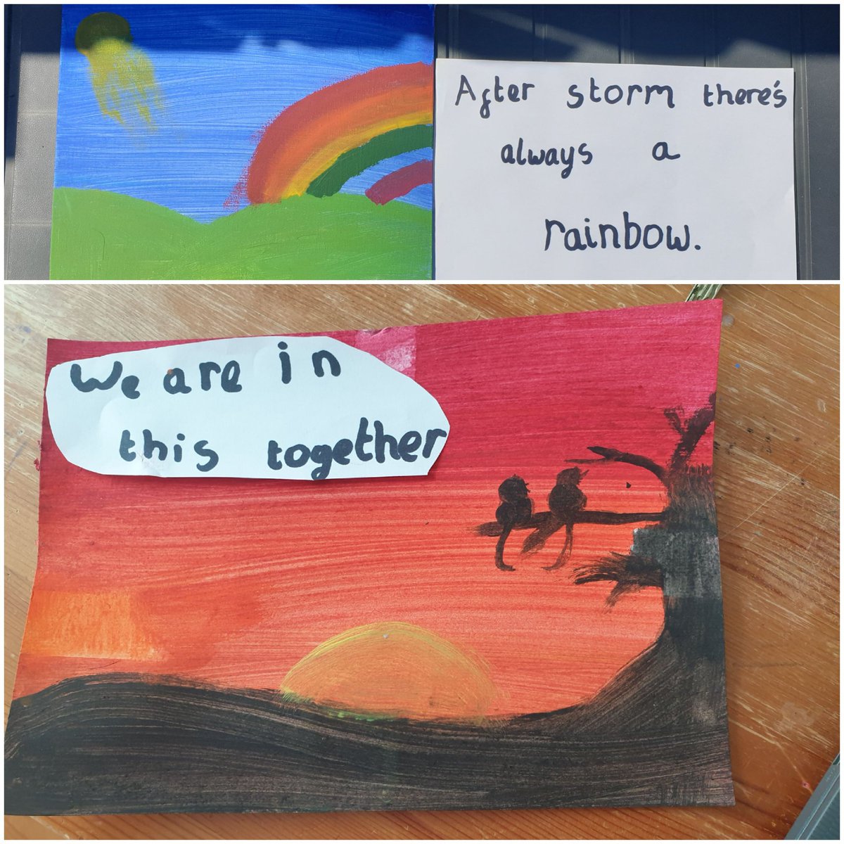 KimberleyDipple's tweet photo. @fordbridge2013 Isabelle and Elizabeth painting pictures and writing inspirational quotes https://t.co/sLwnweFBnF