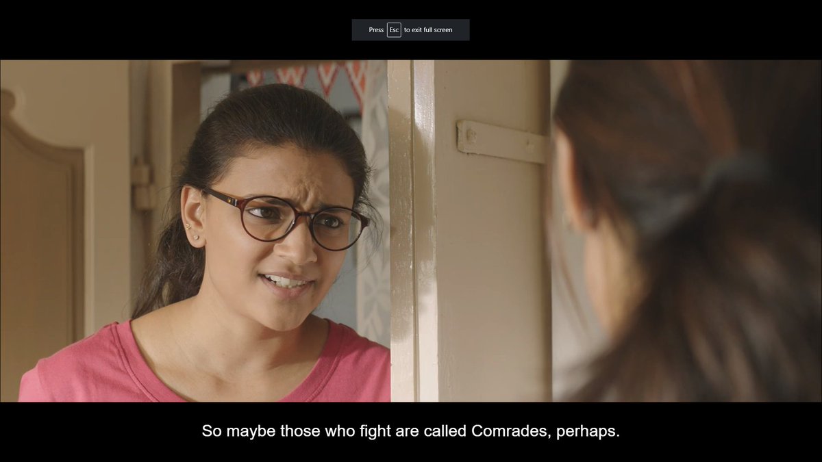 The word "Comrade" also faces the ironic surge. Anyways, the definition of the term or the interpretation of the director was deep and poetic. :)