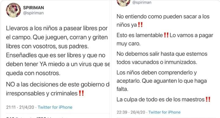 jesusangelsf's tweet photo. Las opiniones del fantoche @spiriman con cinco días de diferencia. https://t.co/nXWiMCCtCd