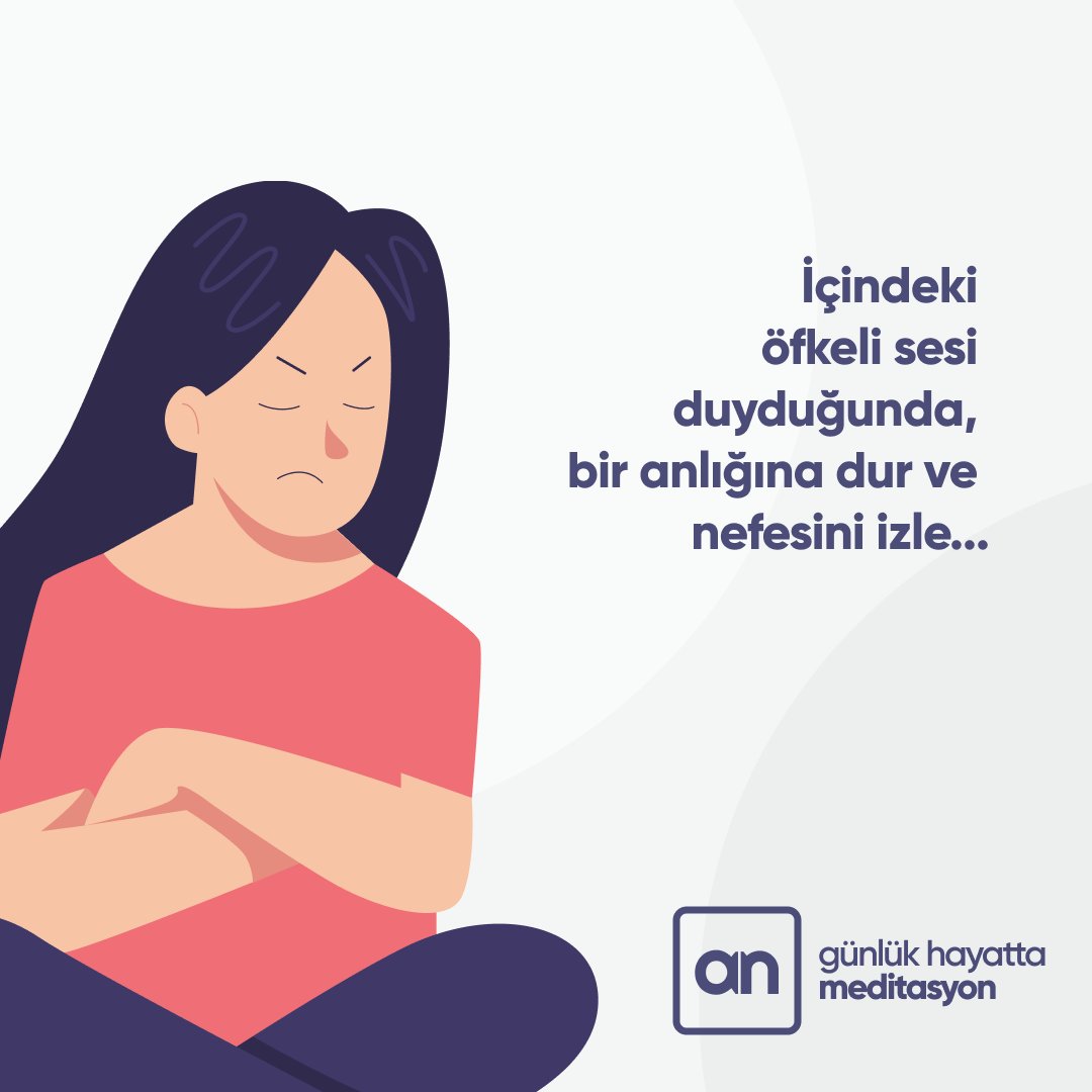Öfke de diğerleri gibi bir duygu. İçindeki öfkeli sesi duyduğunda bastırmaya çalışma, bir anlığına dur ve nefesini izle.

ow.ly/3lwH50zicU0

#evdekal #meditasyonyap #meditasyon #covid_19 #sakinkal #sağlıklakal #mindfulness #heranyanında #anıntadınıçıkar
