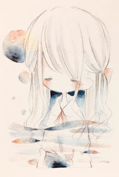 キラキラしてる落描き 