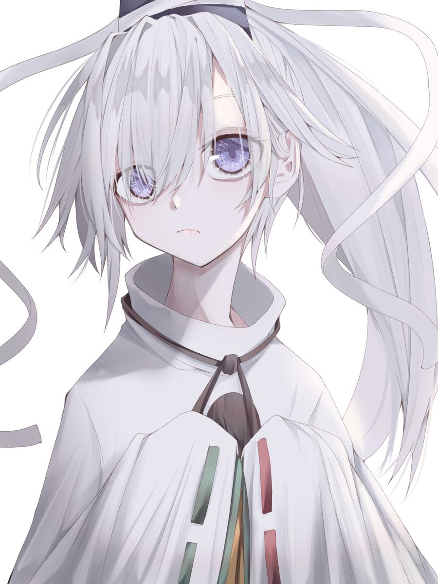 mononobe no futo 1girl solo hat ponytail white background tate eboshi upper body  illustration images