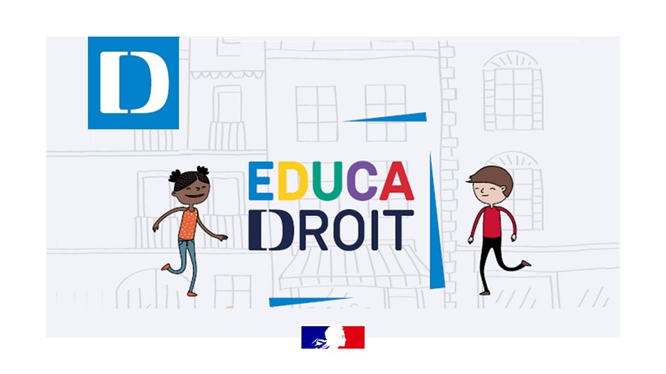 Pour sensibiliser vos élèves au droit et à leurs droits, deux parcours pédagogiques et de nombreuses ressources adaptées aux 6-11 ans et + de 12 ans sont accessibles sur le site Educadroit.
▶️ ow.ly/eCSW50zpc7Y

<a href="/Defenseurdroits/">Défenseur des droits</a>
#Citoyenneté #EMC #ContinuitéPédagogique