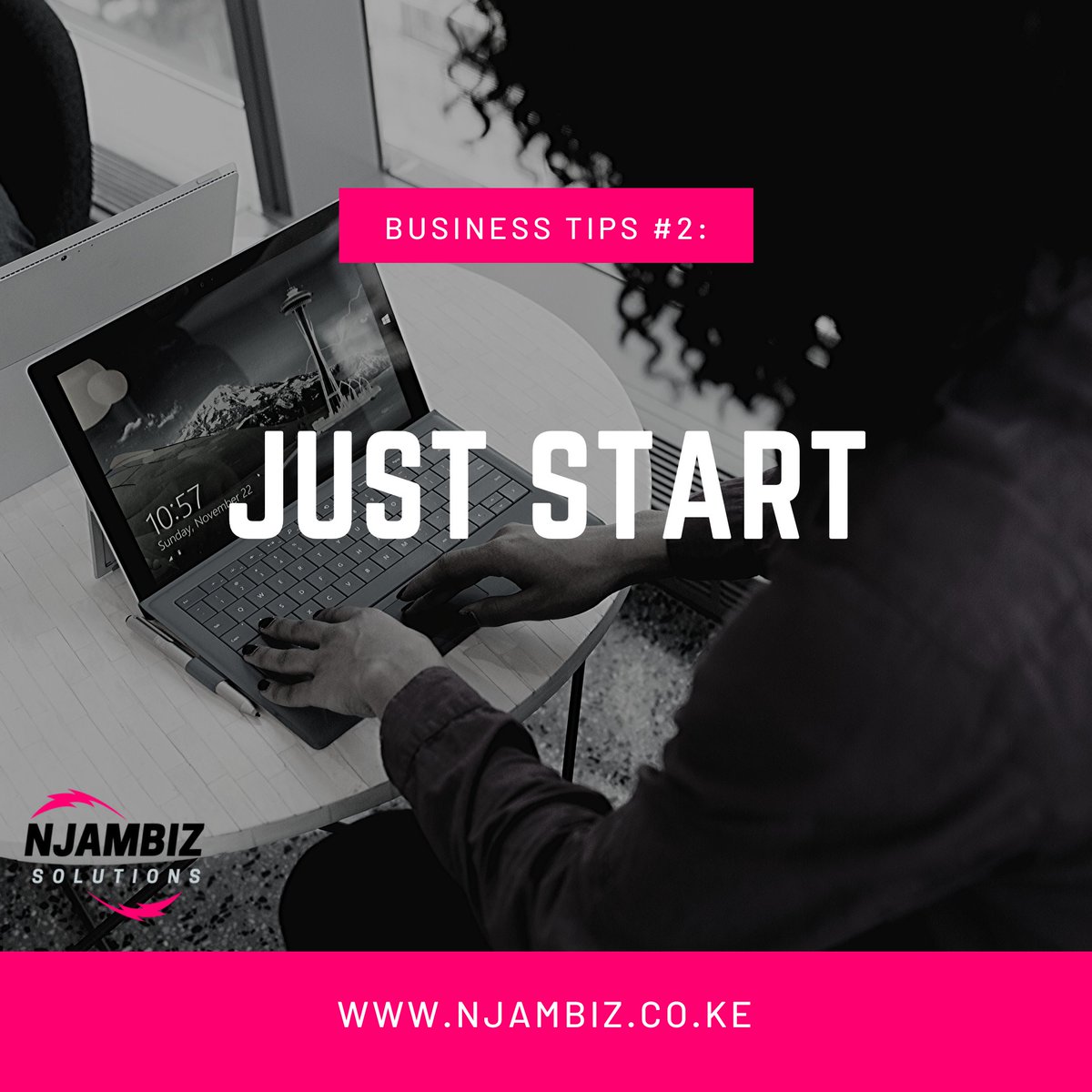 Don't wait for the perfect time or situation to get your #business up and running; just start. You will learn and grow as you go....#entrepreneur #entrepreneurship #businesstips #entrepreneurtips #mondaymotivation #mondathoughts #Njambizsolutions