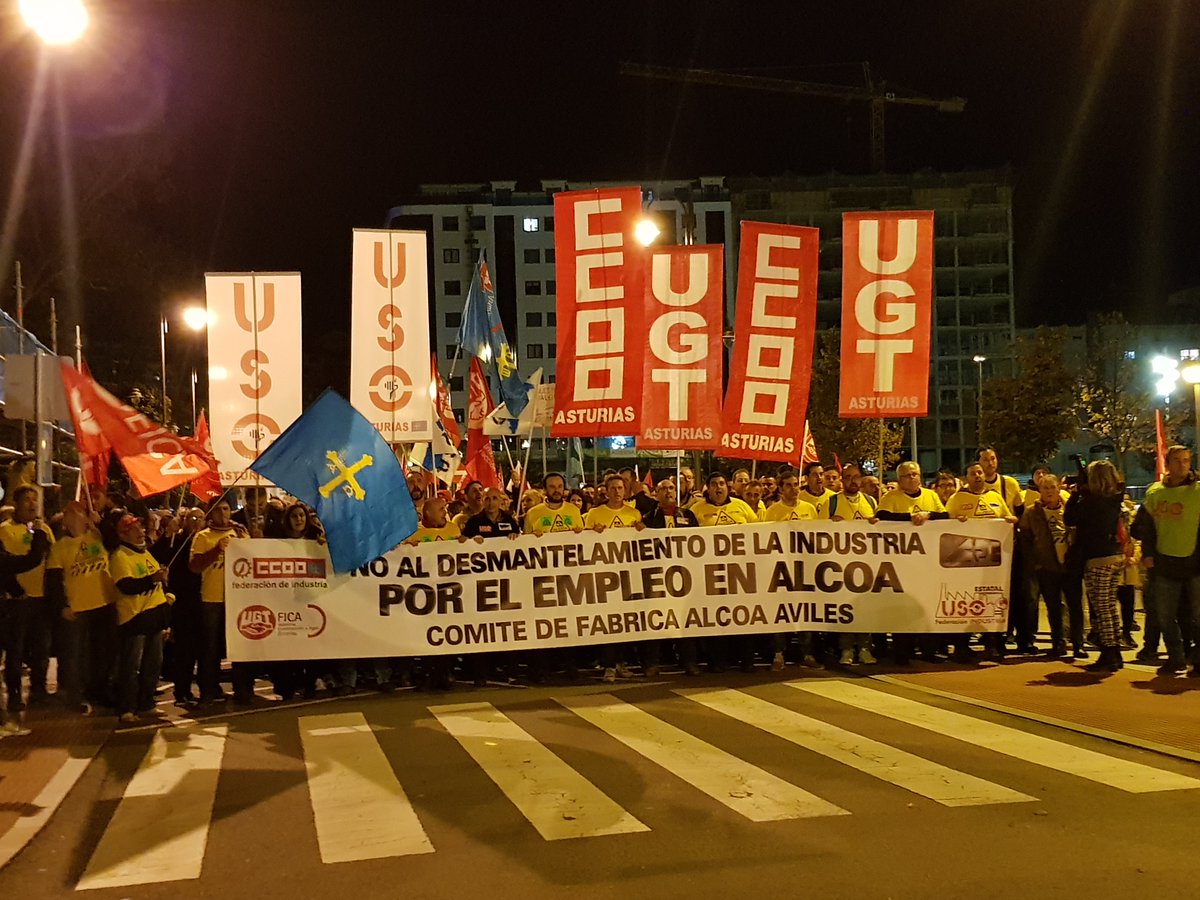 FIUSO_Asturias's tweet photo. La Federación de #Industria de @USOAsturias reivindica que se acabe con la especulación en la compraventa de la antigua Alcoa, hoy Alu Ibérica, y se deje de jugar con cientos de puestos de trabajo.
https://t.co/w9YV4frKHa https://t.co/O4zRdHA4kl