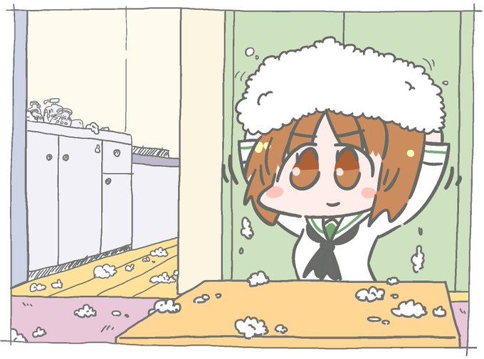 外出自粛を受け在宅でのおでかけシャンプーを余儀なくされるみぽりん #おでシャンみぽりん 