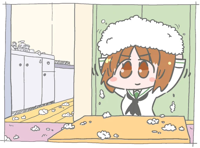 外出自粛を受け在宅でのおでかけシャンプーを余儀なくされるみぽりん #おでシャンみぽりん 