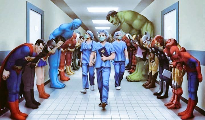 JaVedGul_'s tweet photo. #Real_Super_Heroes_on_The_Way
नीले कपड़ो में PPE पहने जब रियल #सुपर_हीरो आते है।तो सारे नख़ली सुपर हीरो अदब से झुक जाते है ।
#PrayForDoctors🙏
अल्लाह डॉक्टरो की हिफ़ाज़त फ़रमाये। https://t.co/QYQwxclUww