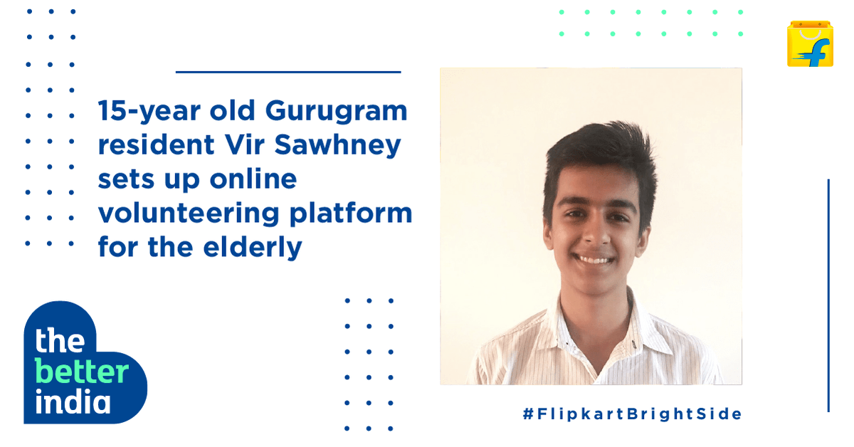 Flipkart's tweet photo. #FlipkartBrightSide brings you a spark of joy when you need it the most.
Here’s 15-year-old Vir Sawhney whose website - https://t.co/Y89zypvTOo - brings together volunteers to run errands for the elderly!
Truly inspiring! https://t.co/DJhoH3o9X4