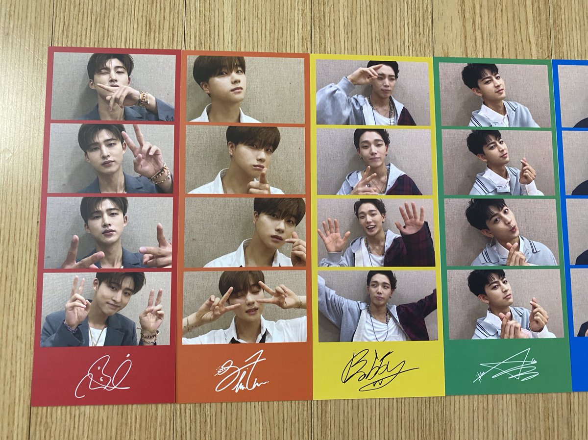 ♡ iKON Kolorful photostrip ♡ 300 each all in + lsf If all, 1,800php all in + lsf DM us if ur interested~
