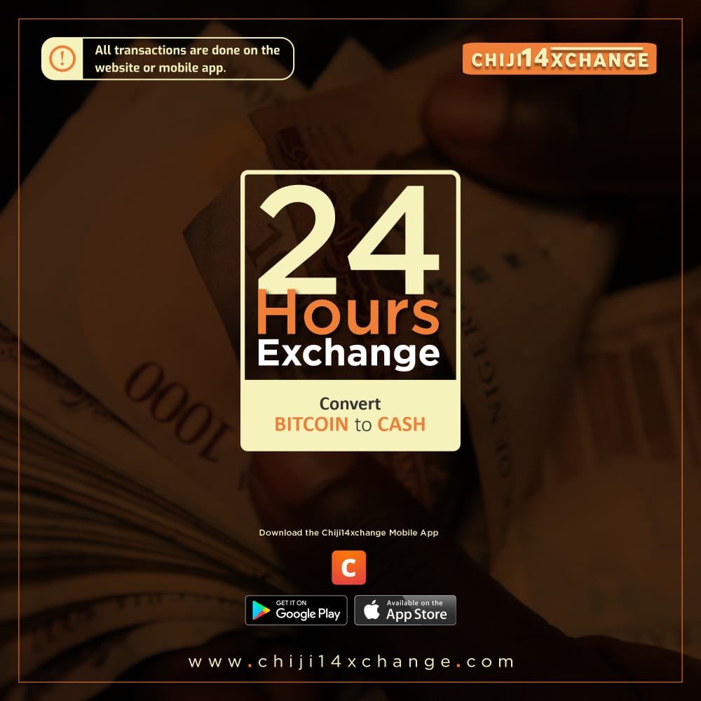 Some people will claim to trade your bitcoins but end up failing to deliver for you that’s why I decided to write this thread to introduce you to  #chiji14xchange the number bitcoin and gift cards trading platform in Nigeria with years of trusted client and top notch services