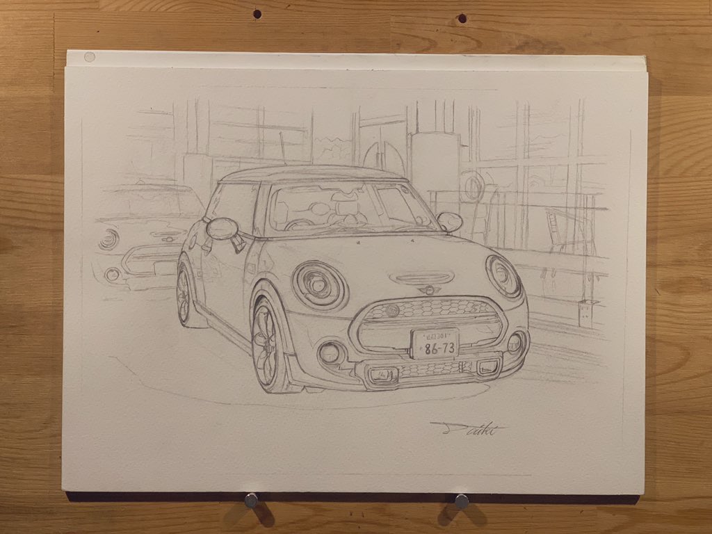 コサカダイキ イラストレーター على تويتر 山口市のmini Garage Paradoxさん Minigaragepara で店頭に飾る ミニクーパーの水彩車イラストを描かせて頂きました カスタムパーツなども豊富ですしミニが好きな方は遊びに行かれてみて下さい これからもお世話になる予定