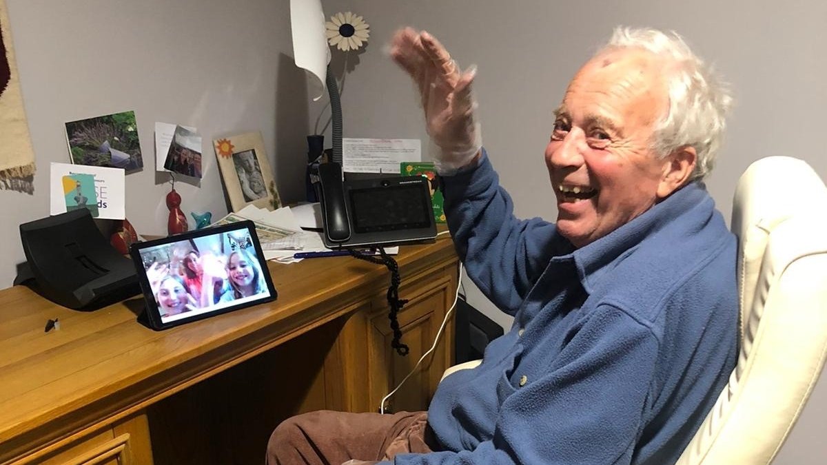 Don has always said he 'doesn't do technology'. But last week, for the first time, he used an iPad to Skype his family. 

We're all learning to do things differently right now, being resilient, adapting in our own ways. There's #MondayMotivaton behind almost every front door. 🚪