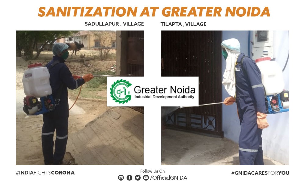OfficialGNIDA's tweet image. In village Sadullapur and Tilapta the buildings and markets are being sanitized  with help of #Hypochlorite chemical to kill #Corona germs.
These germs are transmitted with human contact so its important to stay #Hygienic and take precautions
#FIghtAgainst #GNIDACares #StayHome