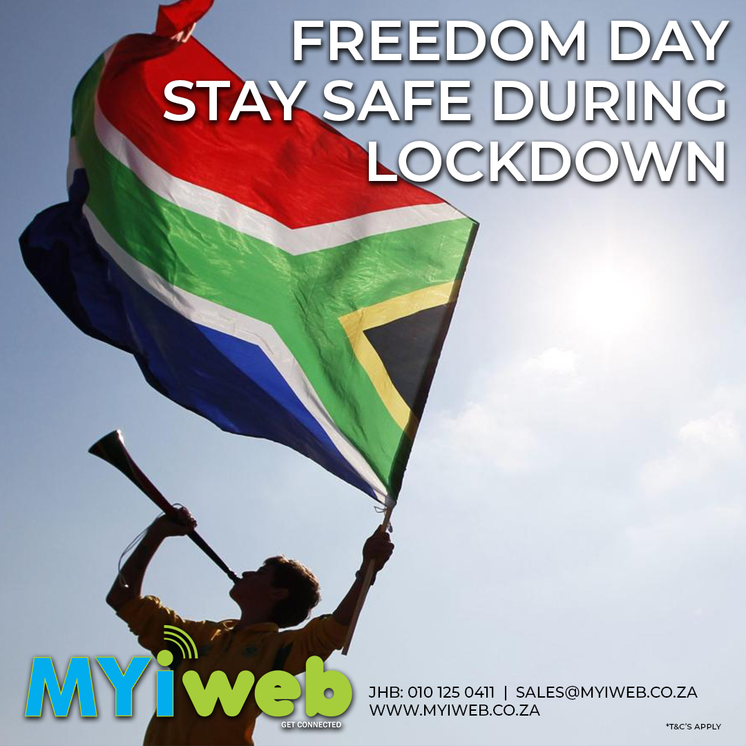 MYiweb_SA's tweet photo. #FreedomDay
↓
↓
↓
↓
Stay safe during the National Lockdown on Freedom Day.

Sign up here: https://t.co/sahDdtdKWy

#GetConnected #LetsGetYouLit #Internet #Fibre #Gaming #Social #Entertainment #Netflix #Youtube https://t.co/nQoOf4TjJ6