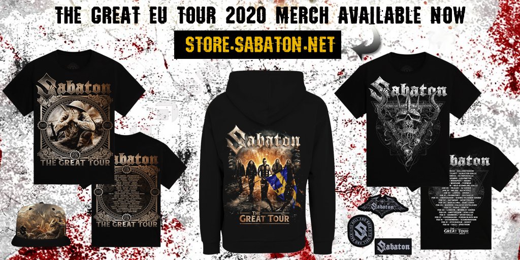 sabaton tour merch