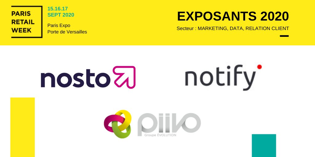 nrfeurope's tweet photo. Ils ont signé pour 2020 ! 
Nous sommes ravis de compter @Nosto_FR, @Notify_FR et @PiivoSoftware parmi nos exposants 2020 !
Rendez-vous le 15,16,17 Septembre pour les rencontrer sur #ParisRetailWeek !

#retail #marketing #ecommerce #data #digital #innovation #exhibitor https://t.co/kOhE0vkgo3