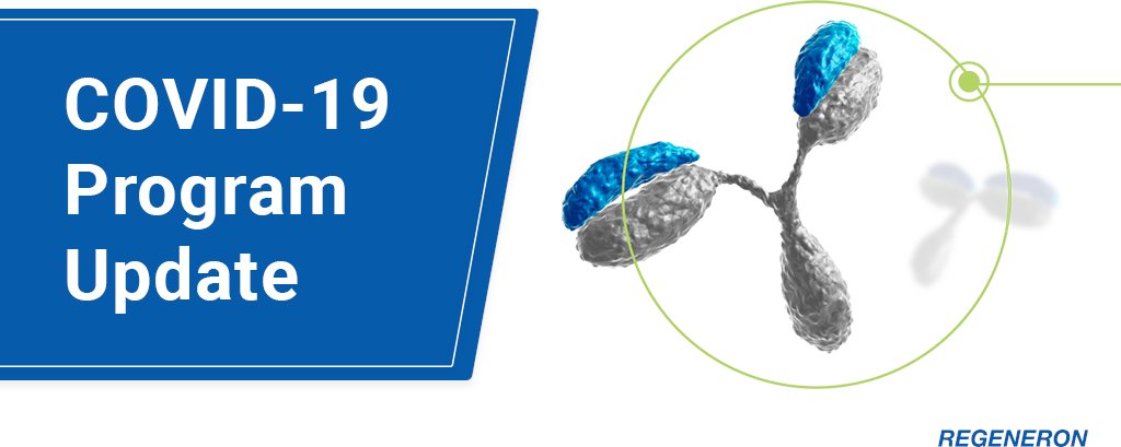 Regeneron's tweet photo. Regeneron and @Sanofi provide update on U.S. Phase 2/3 trial of repurposed IL-6 inhibitor medicine (currently approved for rheumatoid arthritis) in hospitalized COVID-19 patients https://t.co/8KAZob0Nfd https://t.co/ZuyQ4DFqfd