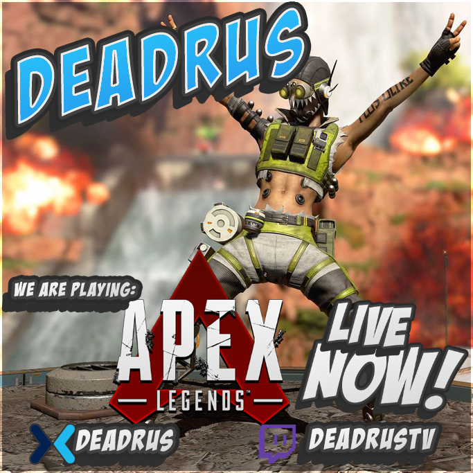DeadrusTV's tweet photo. Lets Clap some Cheeks and become champions! #RaidFriendly we are playing some Apex Legends on https://t.co/jaUpId8mb3 and https://t.co/koP5Eq7At4
#mixer #twitch #gamer #streamer #mixerstreamer #positivevibes #isolationentertainment https://t.co/cmqrkyS32D