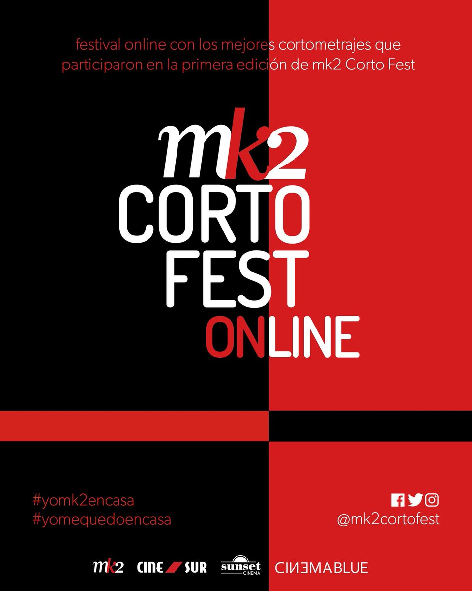 #GRACIAS
Ha sido un placer compartir cortos de esta forma tan mágica. Muchas gracias a los cineastas, ya que sin su generosidad este proyecto no habría sido posible y mucho ánimo y cariño para todos. Ya queda menos para vernos de nuevo en los cines.
#yomequedoencasa #yomk2encasa