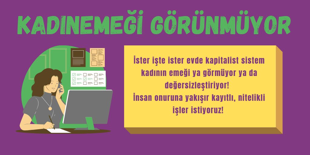 142 ülkede yapılan bir araştırma Türkiye'de kadınların yüzde 87'sinin ücretli bir işte çalışmak istediğine işaret ediyor. 
KadınEmeği Görünmüyor