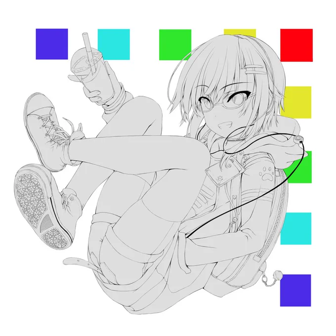 気のせいかもしれないけどカラーラフ描いたほうが線画描くの早いかも・・・ 