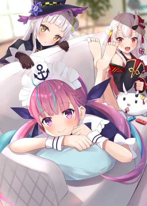 卍組
#あくあーと #シオンの書物 #百鬼絵巻 
#ホロコミイラスト 