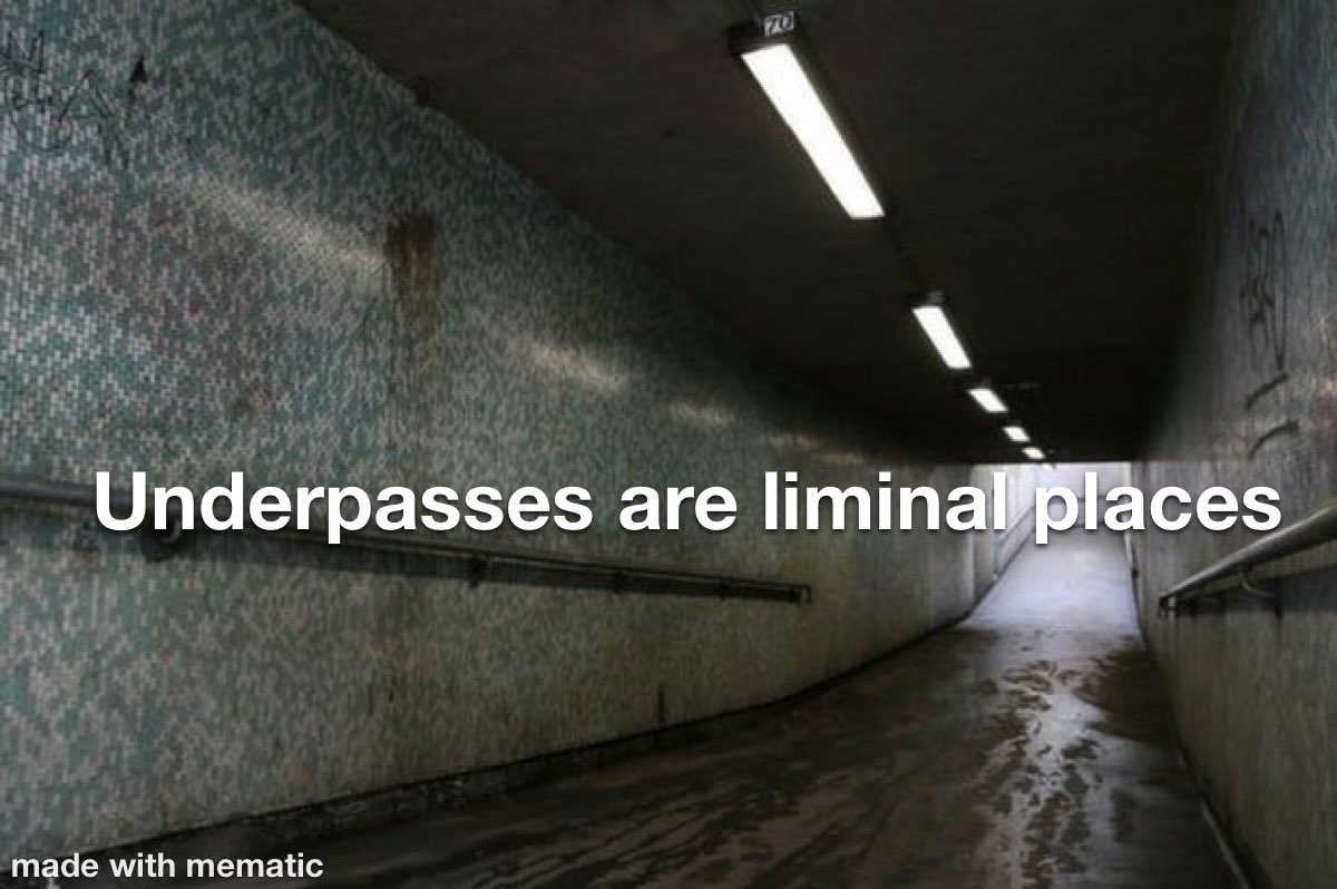 Underpasses Are Liminal Places is another area of research I’m undertaking and which I’m somewhat obsessed with. This ties in with  #futureghosts studies and in this thread I’ll try and highlight the links.Righto, let’s head underground...(1)