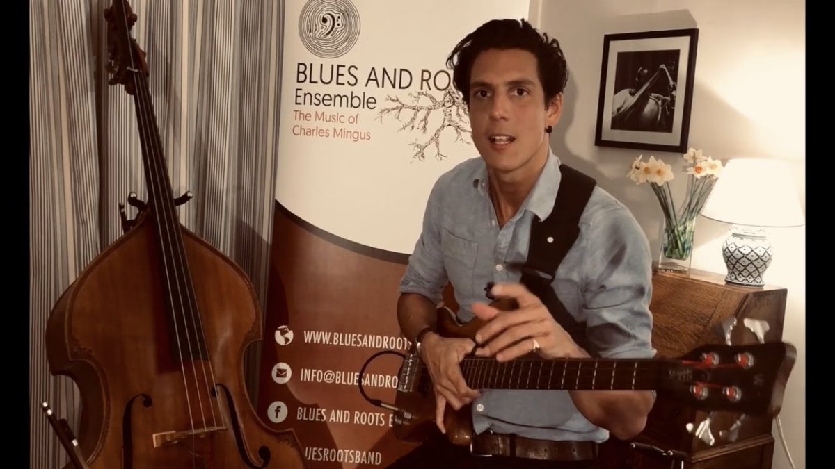 BluesRootsBand's tweet photo. Sad not to be doing our school workshops this term.

This is the first of our online videos, teaching the melody to Nostalgia in Times Square without notation, including some jazz warm ups &amp; further listening!

#musiced #jazz 

https://t.co/zz60cNjbnr https://t.co/1YTBpVZwjh