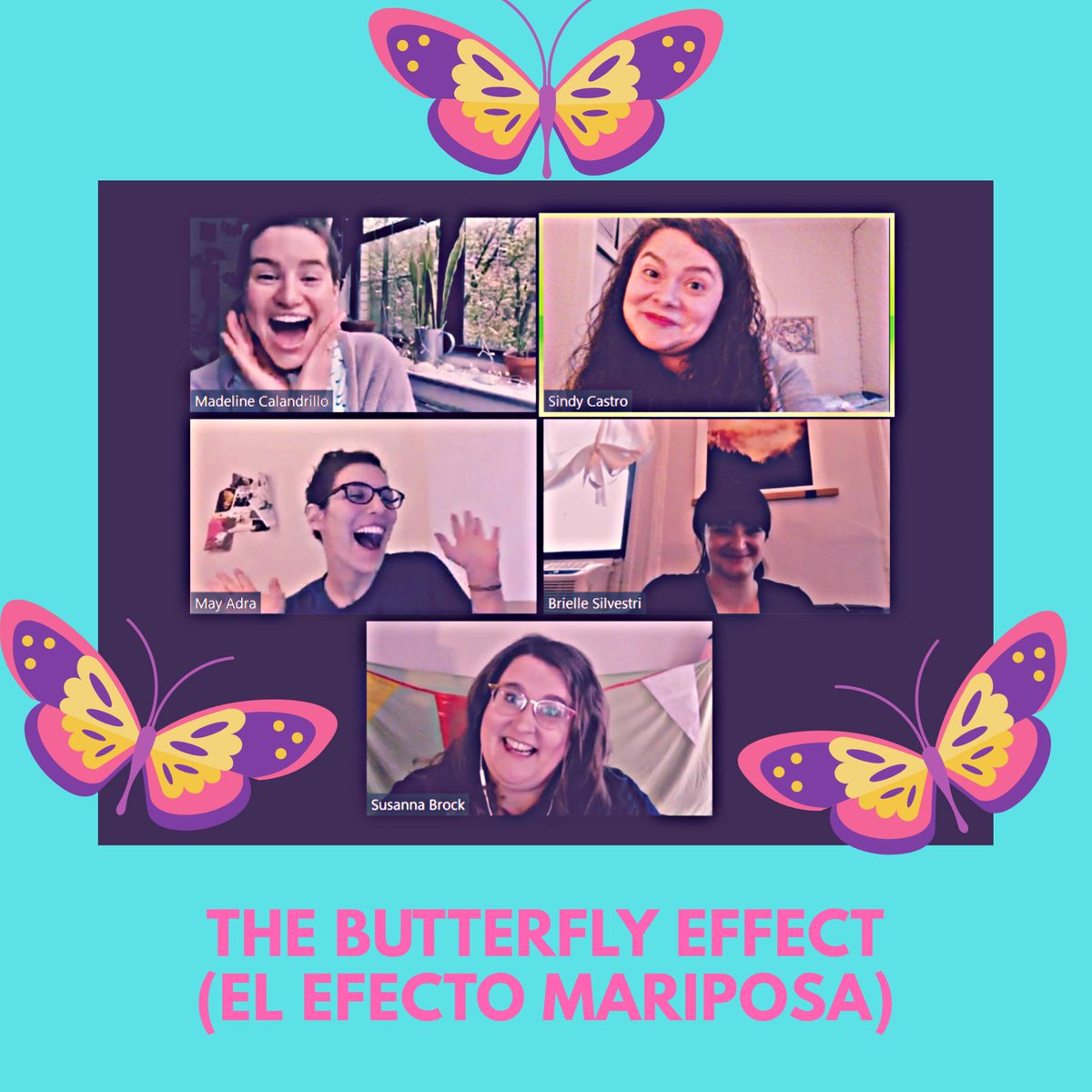 The Butterfly Effect (El Efecto Mariposa)! El mundo es diferente de cuando comenzamos, pero esperamos compartir esta obra interactiva con ustedes a fines del verano de 2020. ¡Más información en el próximo mes! #multilingualtheatre #theatreeducation #theatreforyoungaudiences #zoom