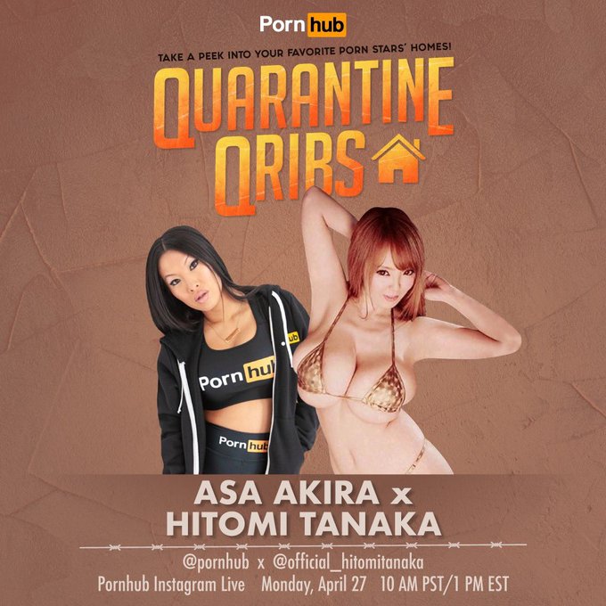 In ONE HOUR I’ll be LIVE on the @Pornhub Instagram account with @Hitomi_official !!!! https://t.co/OrWsCUhHvQ