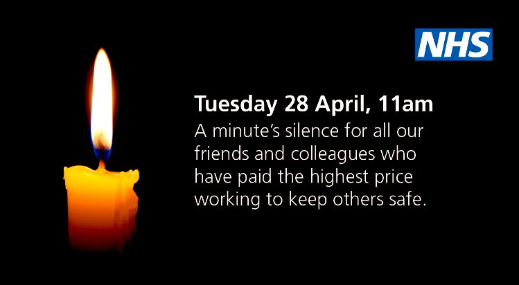 paulawoods5's tweet photo. 11am tomorrow - A minutes silence for those frontline workers who have died from Covid-19 😔 https://t.co/0wwGsQwhnn