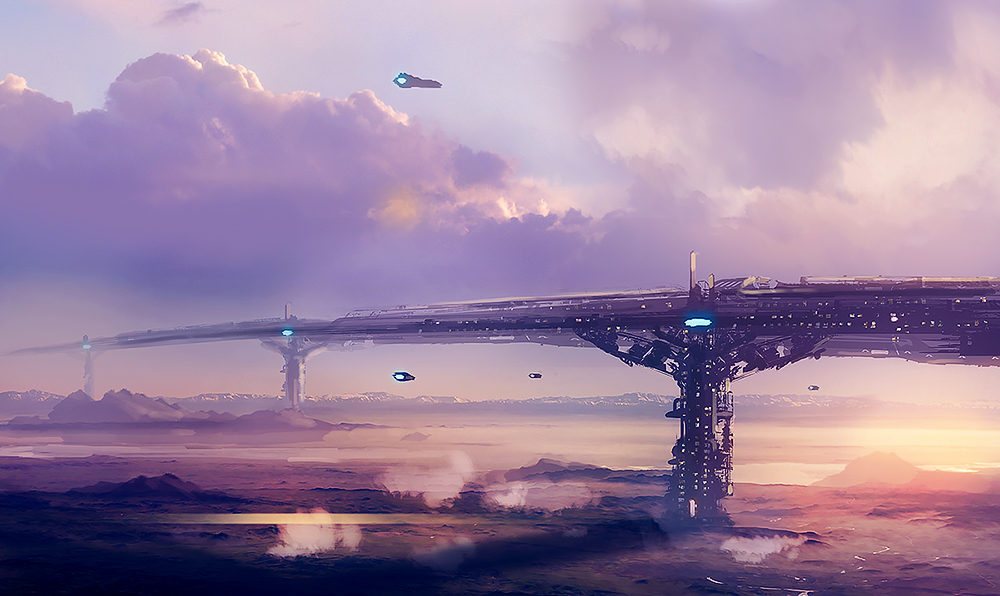 Some  #MondayMotivation  #scifiart from the vault. New artwork is incoming. It's a beautiful spring day out there. Stay safe everyone!