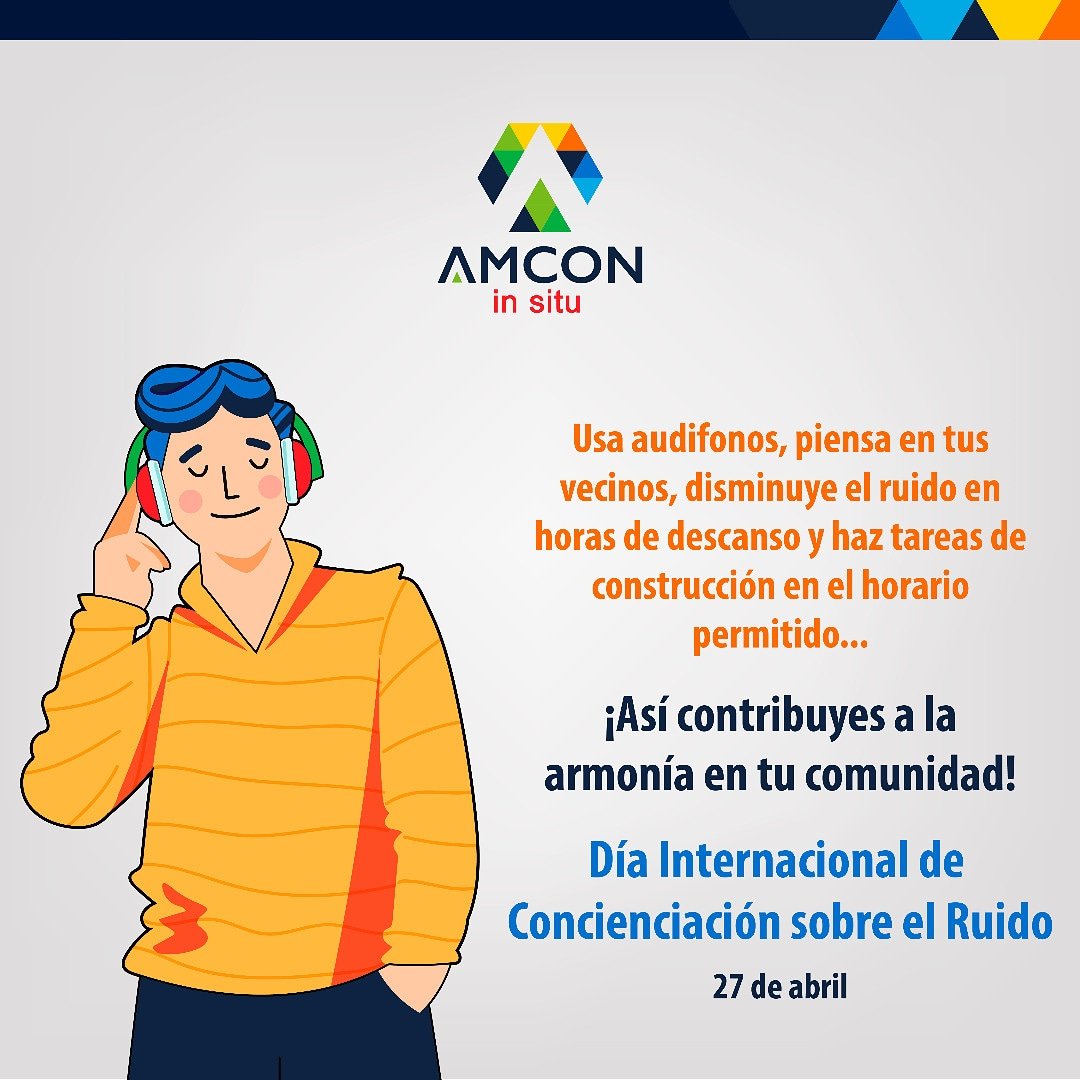 AmconColombia's tweet photo. Cambia ruidos molestos por sonidos armoniosos🌏
Mejora tu entorno, ya sea en tu trabajo, en tu casa o en sitios públicos. 
Cambiemos el planta cambiando nuestros hábitos💙🙏🤓🌏🙌👏
.
#DíaInternacionaldeConcienciaciónsobreelRuido🤓
#AMCONINSITU . https://t.co/xRbIkWXNS3