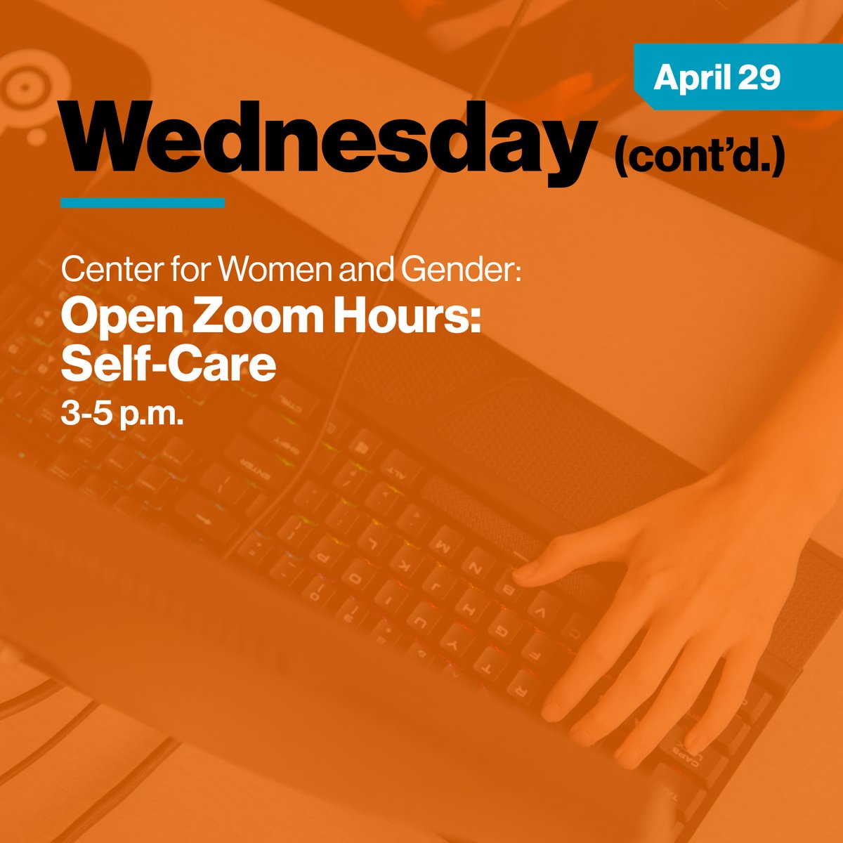 Take a break from studying to connect with one of the many virtual events happening this week.

Events and tips for reducing stress can be found online at rit.edu/studentlife/vi…. #RIT