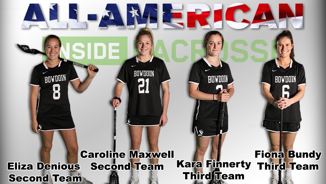 GoUBears's tweet photo. Congrats to four members of the @Bowdoinwlax team named All-Americans by @insidelacrosse! #GoUBears #mesports https://t.co/rPMVQgzISu