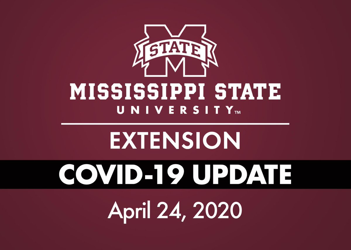 MSU Extension will continue operations as it has through the statewide shelter-in-place order, but has canceled all face-to-face events, meetings and trainings through August 1 due to the COVID-19 pandemic. Learn more: extension.msstate.edu/news/feature-s… #MSUext