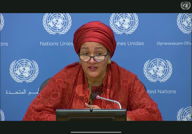 AminaJMohammed's tweet photo. Women are on the front lines of #COVID19. Saving lives as first responders. Finding solutions as innovators. Standing up to the pandemic as political leaders. 
Women #RiseForAll calls on the world in solidarity here is our message: https://t.co/kbYlxfzD9n https://t.co/TbhSoSUvdg