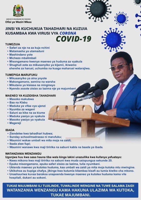 8./The point about religion and a secular state is crucial constituonally and practically in  #Tanzania;in as much as a a statement by a President can be influential,it doesn't necessarily mean it's the recommendation from the government,the PM image below doesn't even mention it.