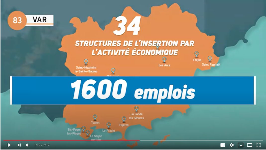 l'IAE une réponse pour lutter contre les inégalités et le chômage. Découvrez l'IAE : Insertion par l'Activité Economique dans le Var en vidéo :  youtube.com/watch?v=_gjIW0…
#IAE #ESS @Minist_Travail <a href="/Coorace_PACA/">COORACE PACA</a> <a href="/CHANTIERecole/">CHANTIER école</a> <a href="/avise_org/">Avise</a>